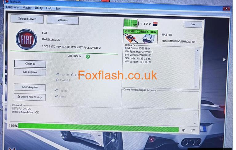 foxflash failed to read fiat mjd8f solution 1