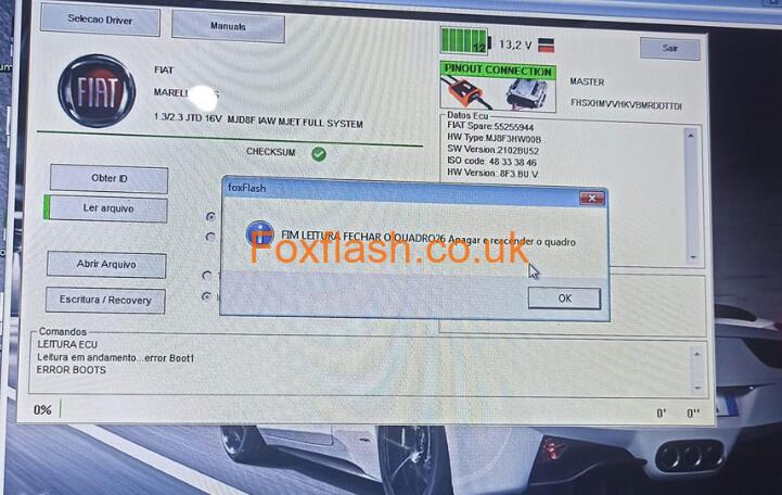 foxflash failed to read fiat mjd8f solution 2 1