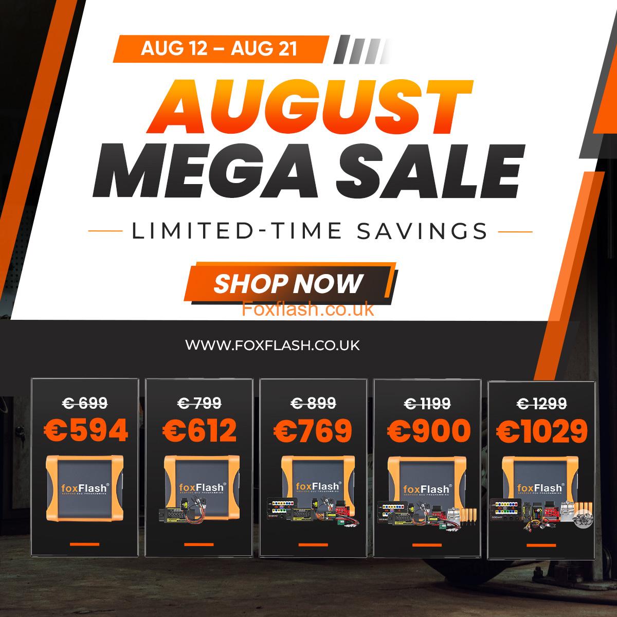 FoxFlash UK August Mega Sale Promotion